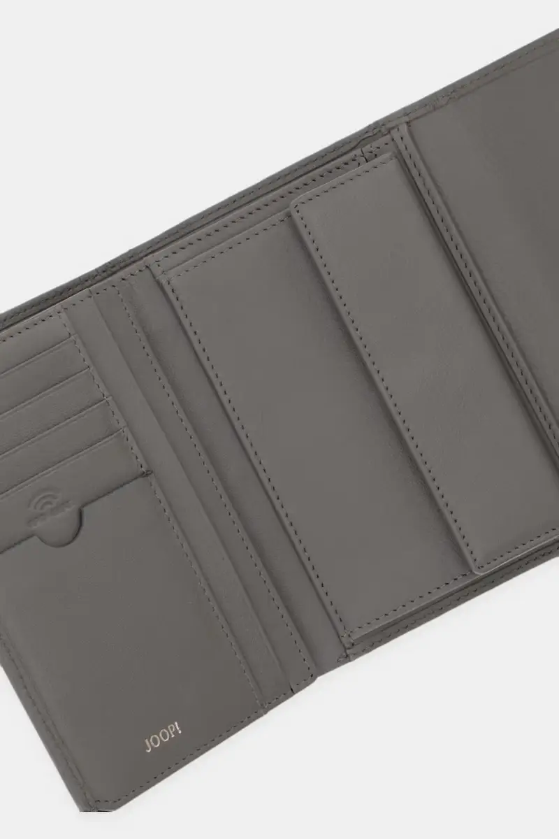 portafoglio in pelle Grigio miniatura 3