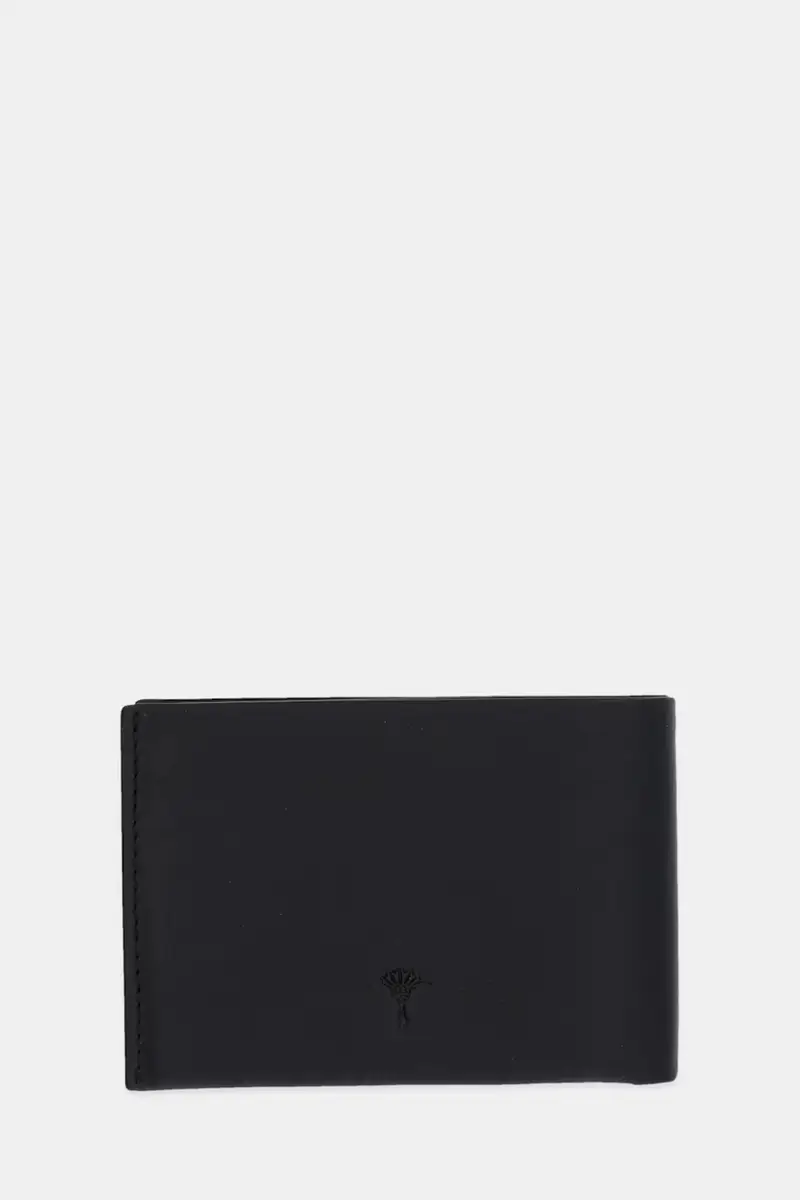 portafoglio in pelle Nero miniatura 2