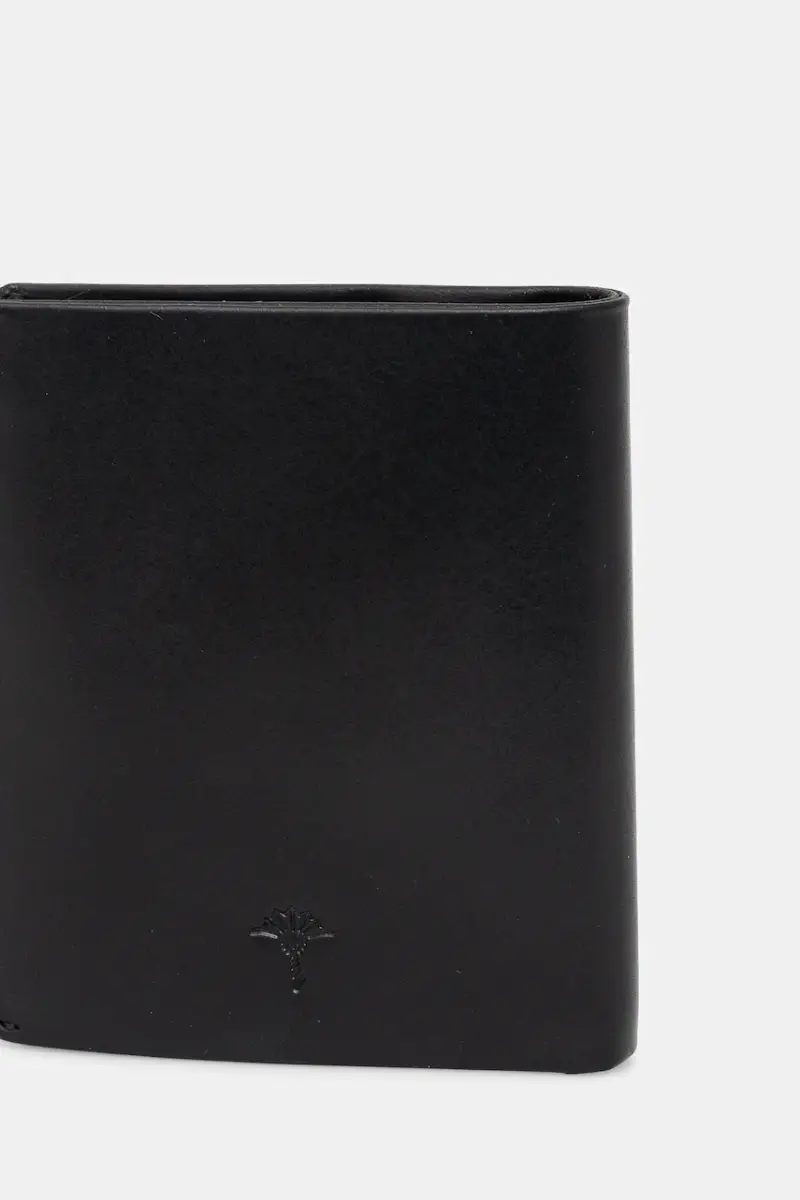 portafoglio in pelle Nero miniatura 2