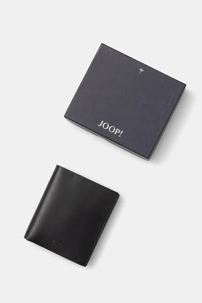 portafoglio in pelle Nero miniatura 4