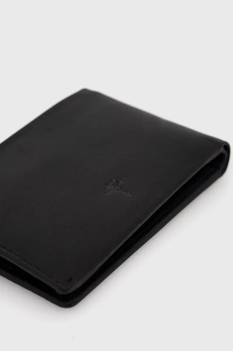 portafoglio in pelle uomo Nero miniatura 4