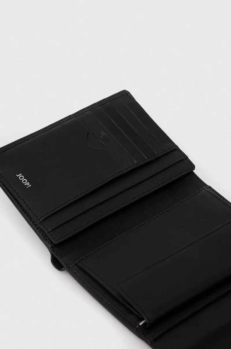 portafoglio in pelle uomo Nero miniatura 3