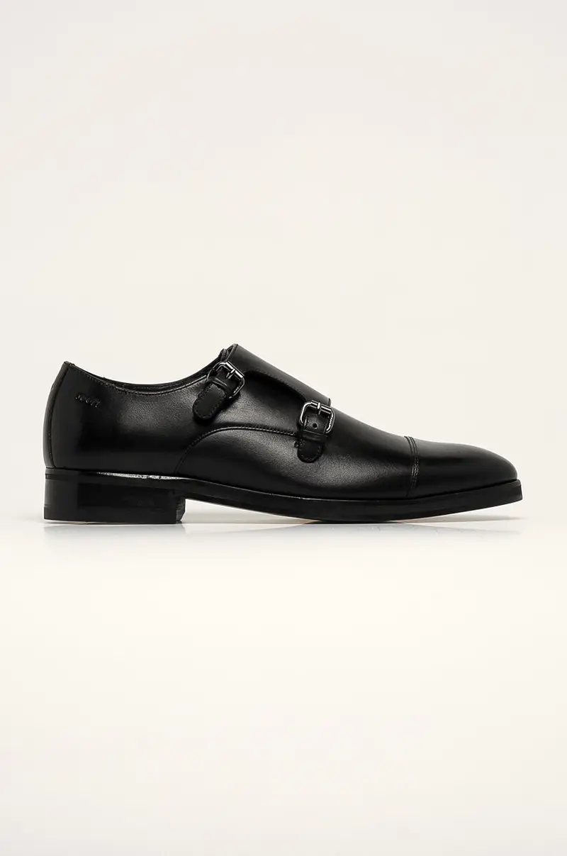 scarpe in pelle uomo Nero