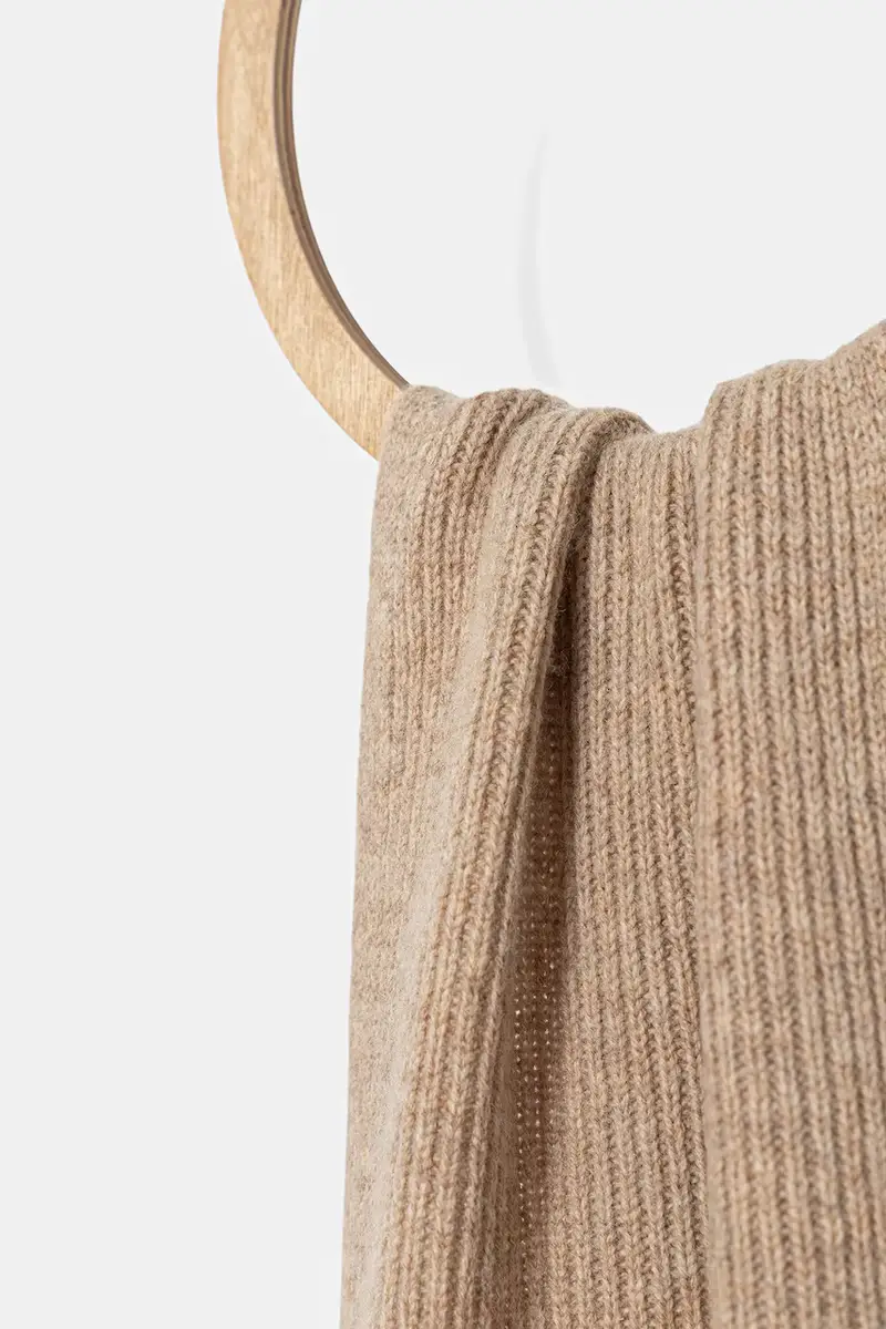 sciarpa in lana donna colore beige 30038492 miniatura 2