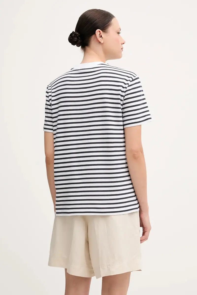 t-shirt in cotone colore blu navy 30046131 miniatura 3