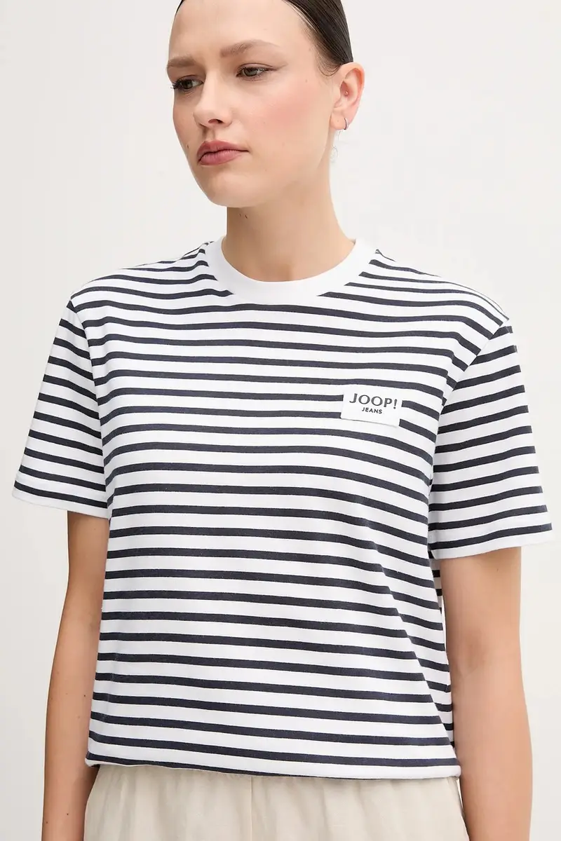 t-shirt in cotone colore blu navy 30046131 miniatura 4