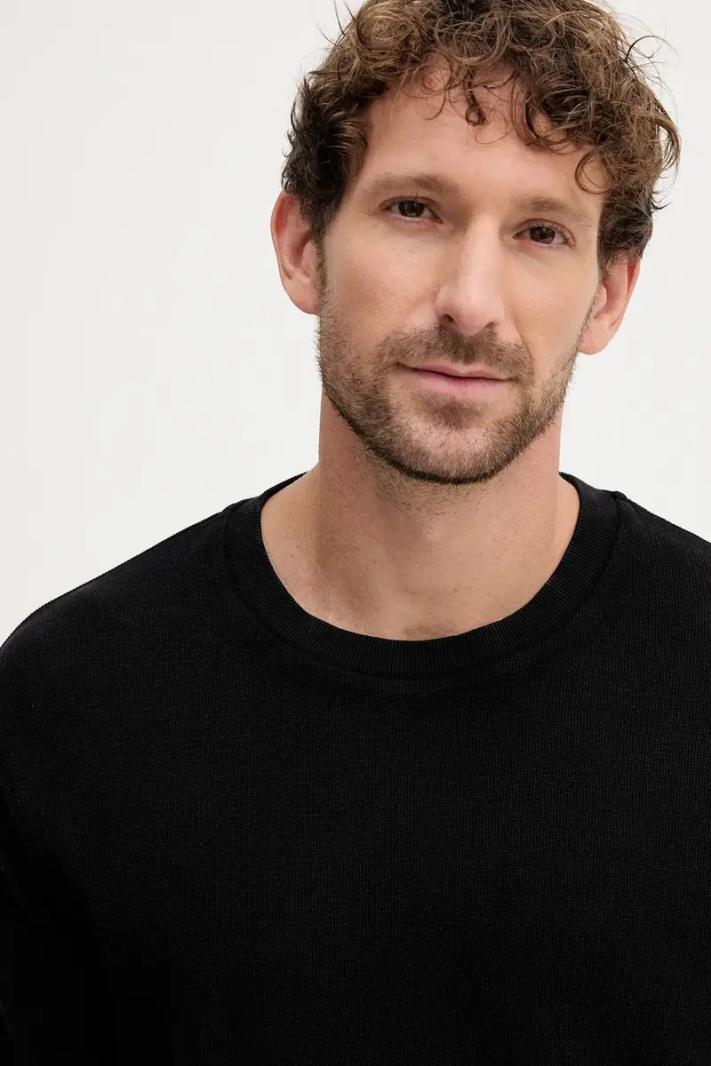 top a maniche lunghe in cotone colore nero 30046999 miniatura 4