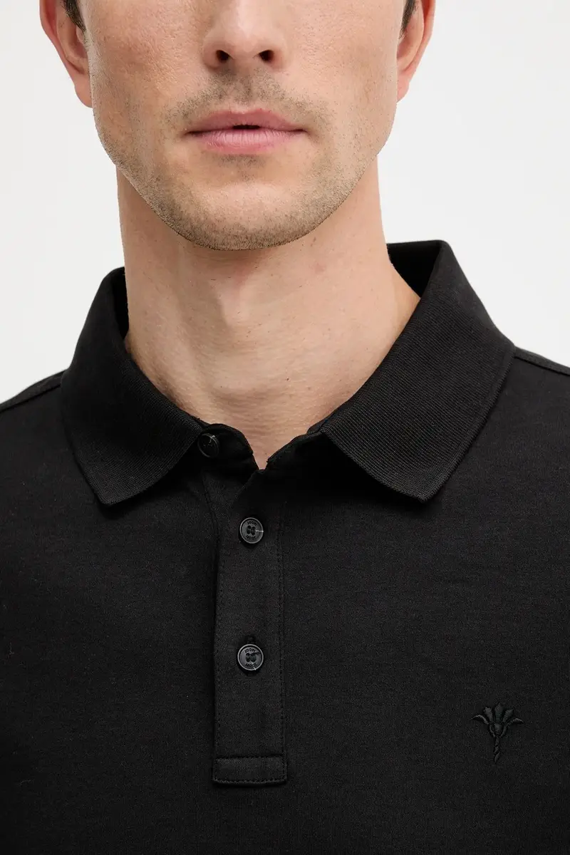 top a maniche lunghe in cotone colore nero 30047432 miniatura 5