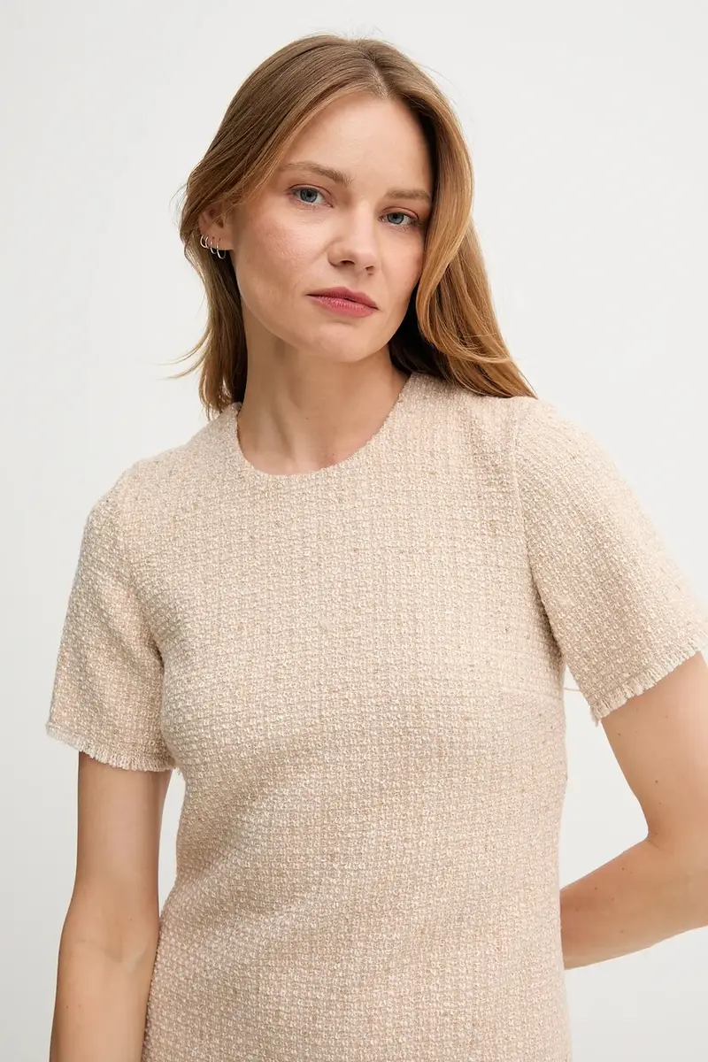 vestito in lana colore beige 30047956 miniatura 4