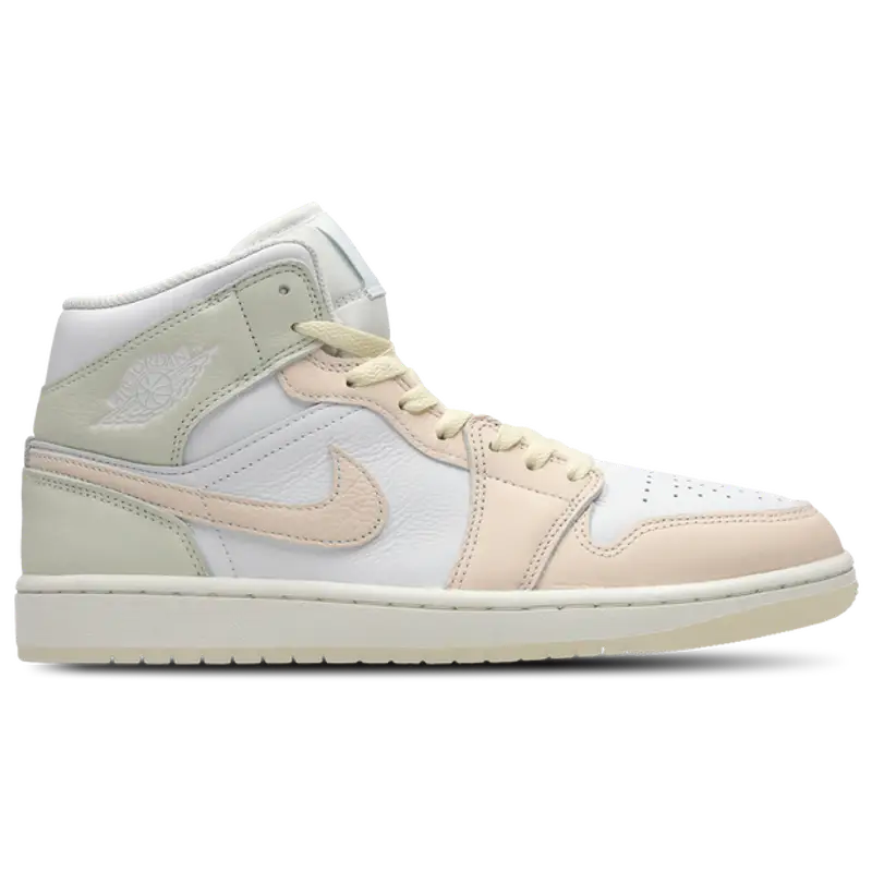 Jordan Aj1 Mid male Scarpe - Bianco - Cuoio, Sintetico - Foot Locker