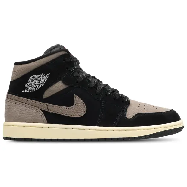Aj1 Mid Uomo - Sneakers Nero - , Sintetico Black
