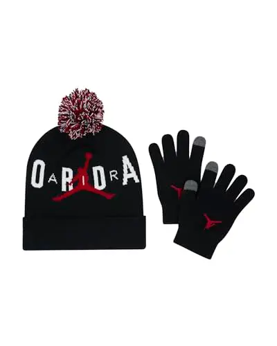 Jordan Big Boys Pom Beanie 2 Pezzi Set, B(9a0869-023)/W, 8