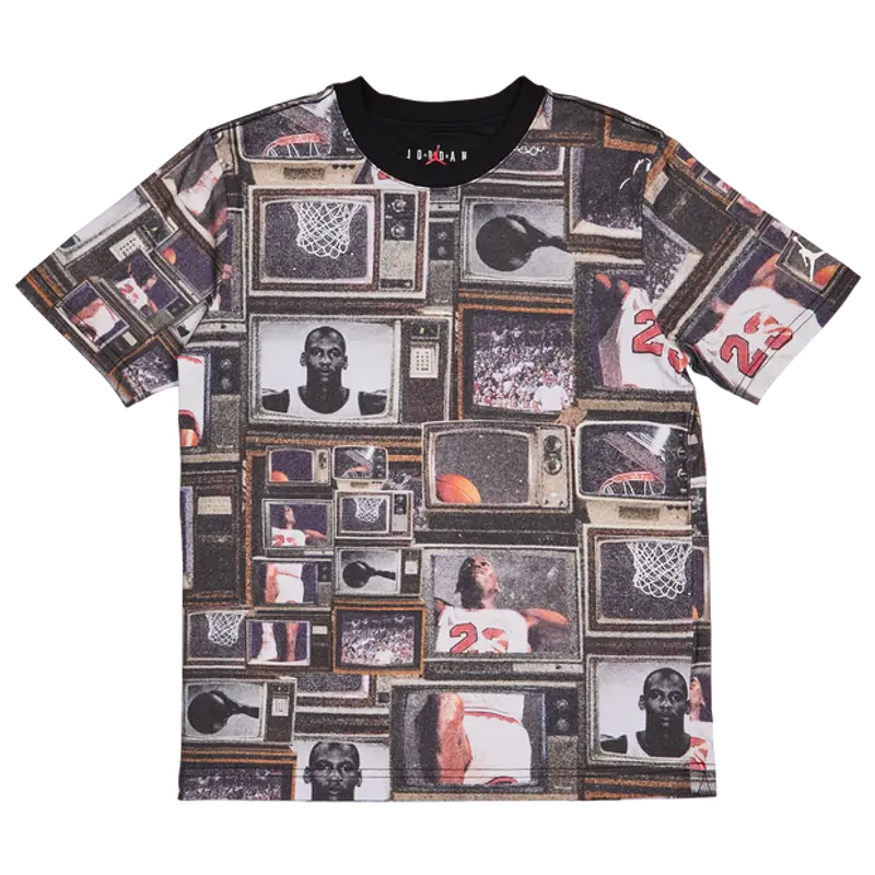 Jordan Brooklyn Aop unisex Magliette - Nero - Jersey di cotone - Foot Locker