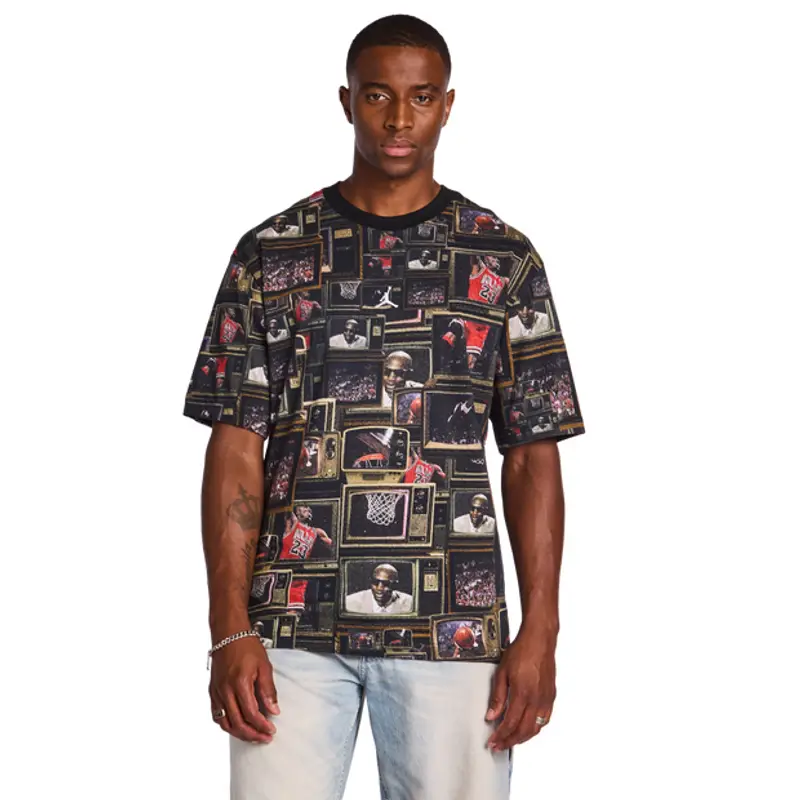 Jordan Brooklyn male Magliette - Nero - Jersey di cotone - Foot Locker