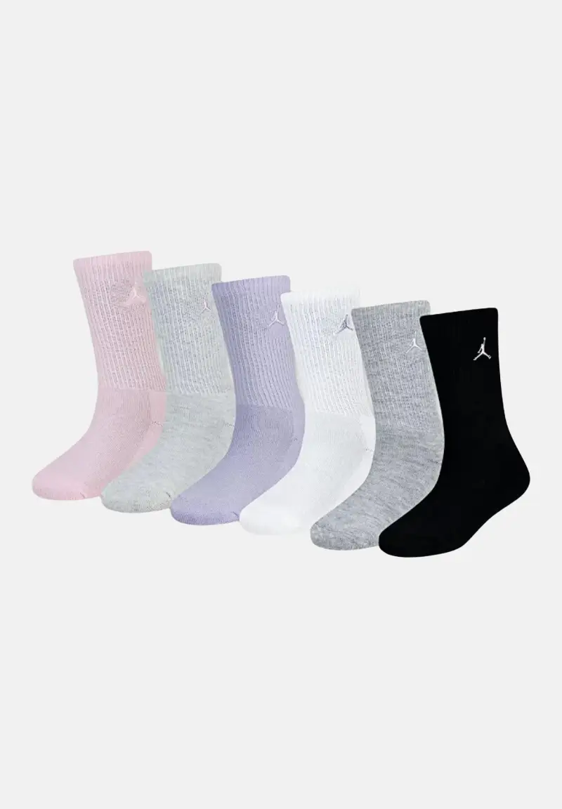 Jordan Calzini antiscivolo multicolore per bambino e bambina (6 paia)