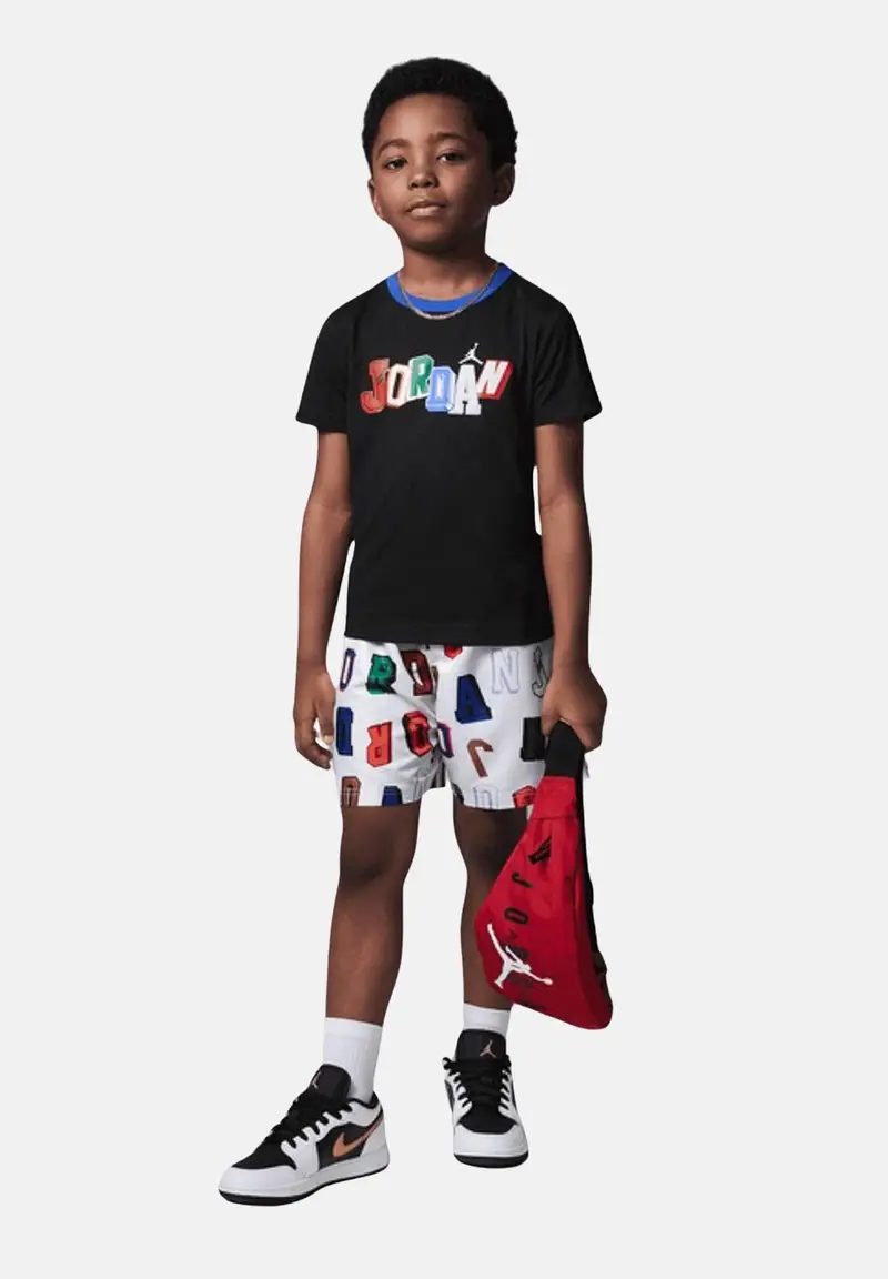 JORDAN Completino Court of Legends nero e bianco da neonato