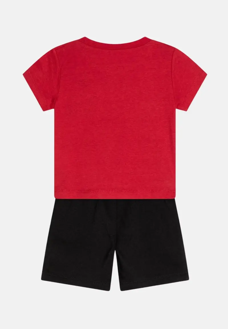 Completino rosso e nero da neonato con stampa logo Jumpman miniatura 3