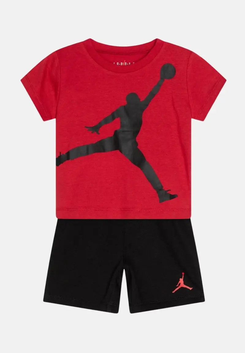 Completino rosso e nero da neonato con stampa logo Jumpman