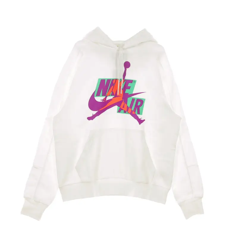 Felpa Cappuccio Uomo Jumpman Classics White/white/white