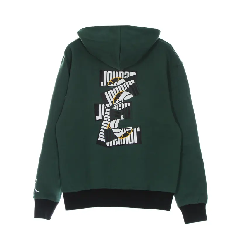 Felpa Cappuccio Uomo Sport Dna Hbr Fleece Po Hoodie Noble Green/black