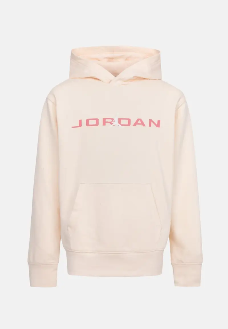 JORDAN Felpa con cappuccio Baseline French Terry panna per bambino e bambina