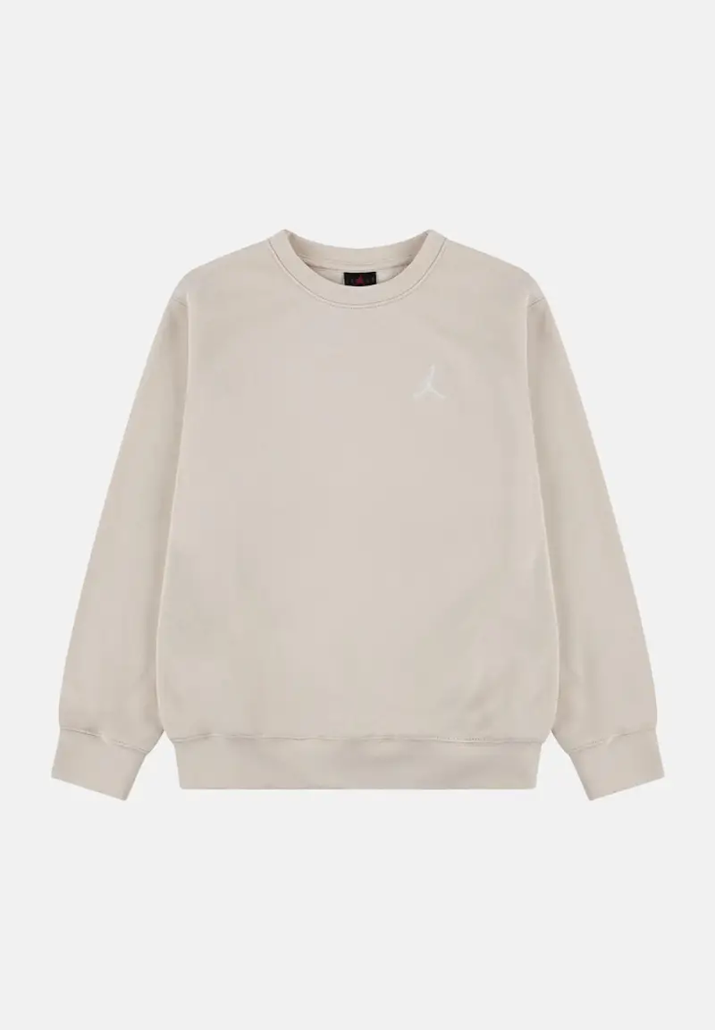 Felpa girocollo Jordan Brooklyn Fleece beige per bambino e bambina