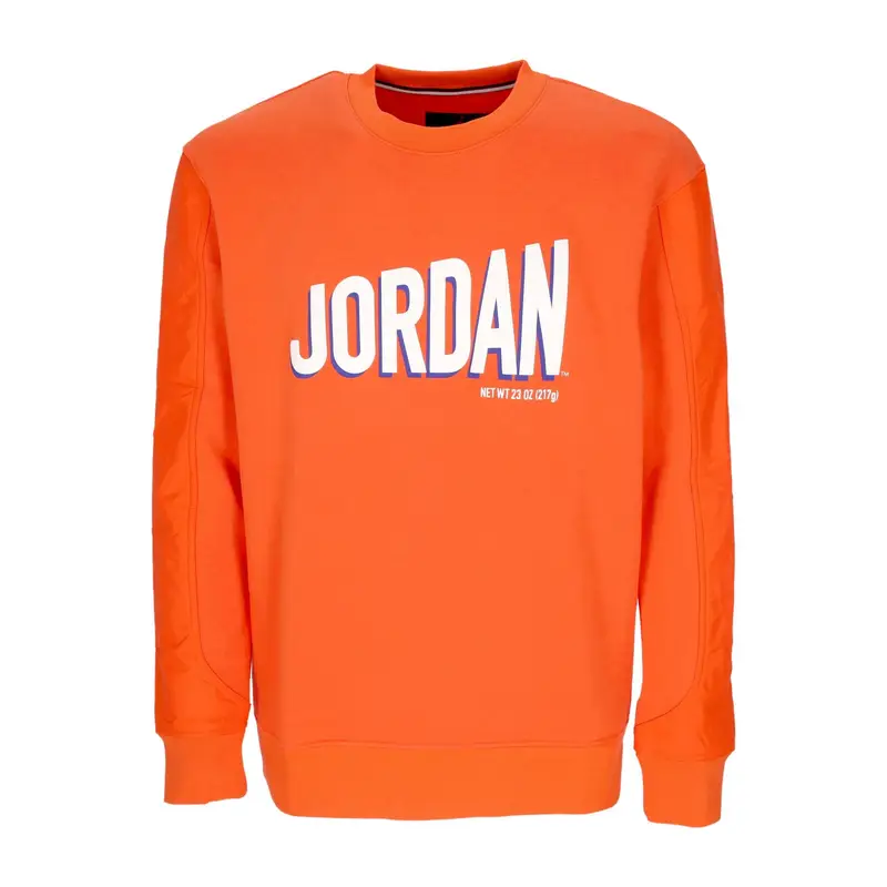 Felpa Girocollo Uomo Flight Mvp Graphic Fleece Crewneck Rush Orange/white
