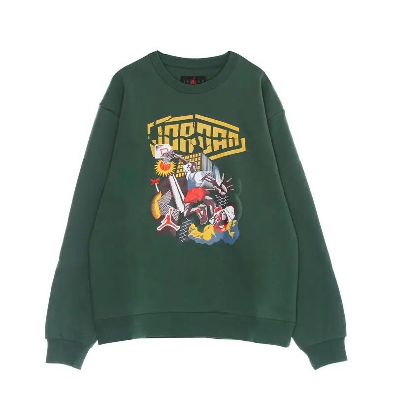 Felpa Girocollo Uomo Sport Dna Hbr Fleece Crew Noble Green