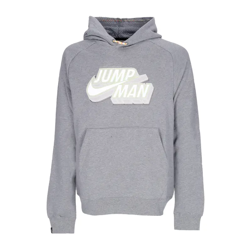 Felpa Leggera Cappuccio Uomo Jumpman Fleece Pullover Hoodie Carbon Heather