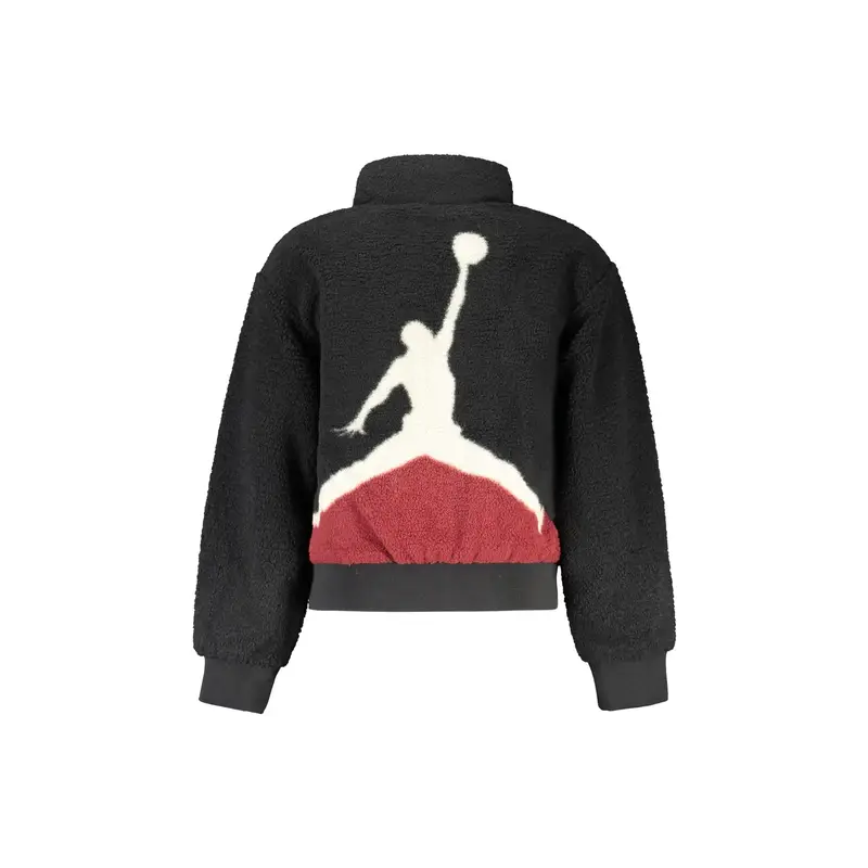 Jordan Felpa Donna Nera con Zip e Ricamo miniatura 2