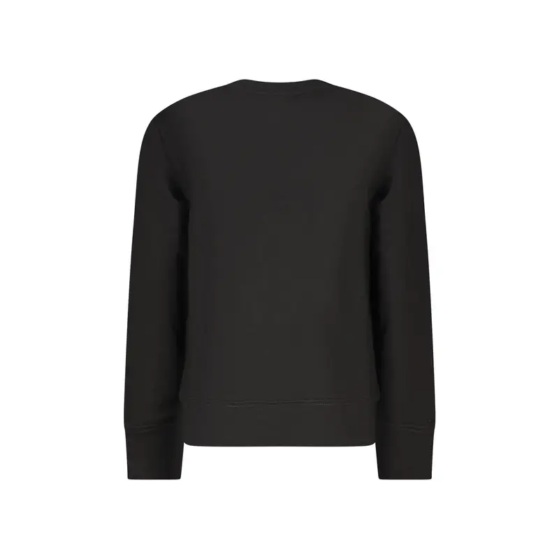 Felpa Maniche Lunghe Unisex Nera Ricamo Logo Nero miniatura 2