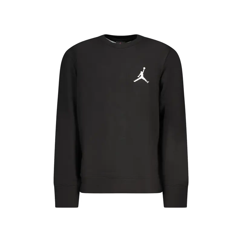 Felpa Maniche Lunghe Unisex Nera Ricamo Logo Nero