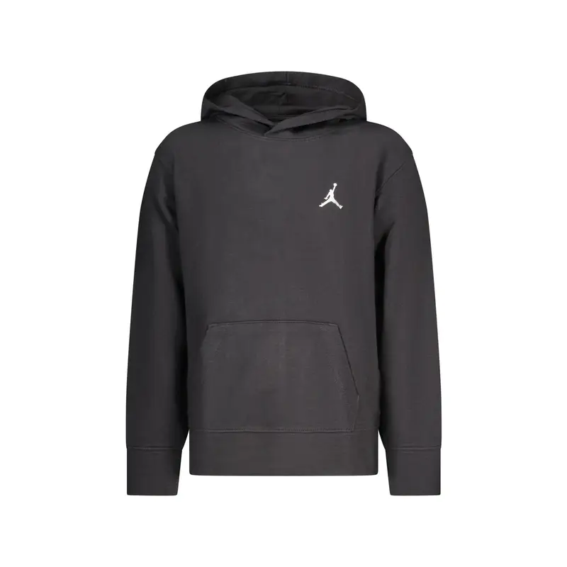 Felpa Maniche Lunghe Unisex Nera Ricamo Nero