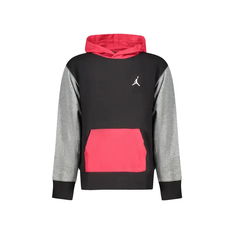 Felpa Maniche Lunghe Unisex Nera Ricamo Nero