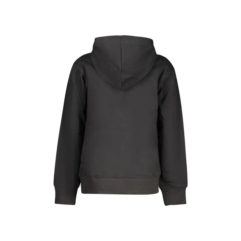 Felpa Maniche Lunghe Unisex Nera Stampa Logo Nero miniatura 2