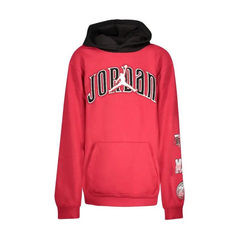 Felpa Maniche Lunghe Unisex Rossa Ricamo Rosso