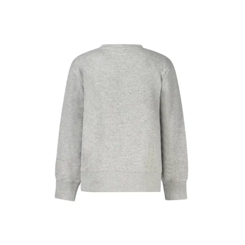 Felpa Uomo Grigia Girocollo Garzata Logo Grigio miniatura 2