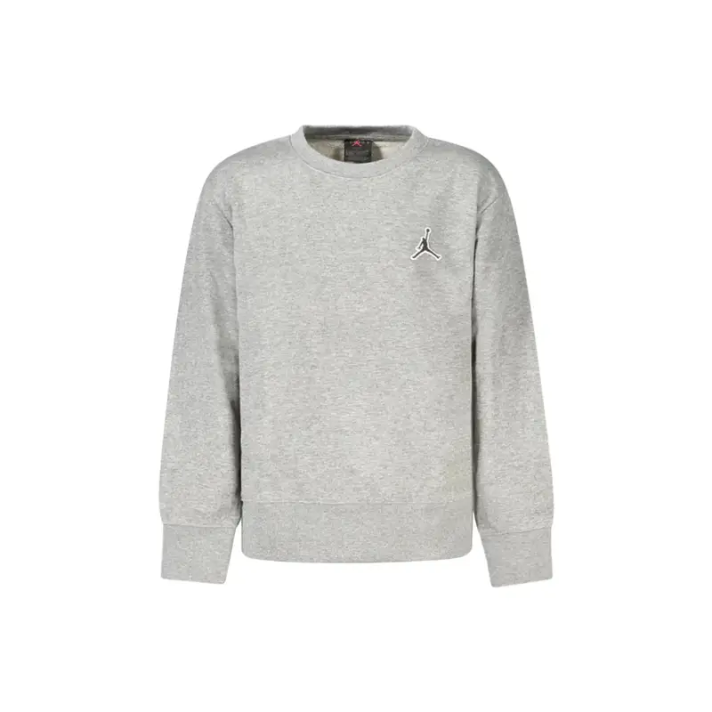 Felpa Uomo Grigia Girocollo Garzata Logo Grigio