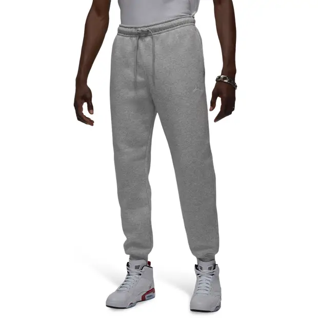 fleece Uomo - Pantaloni Grigio - di cotone Grey