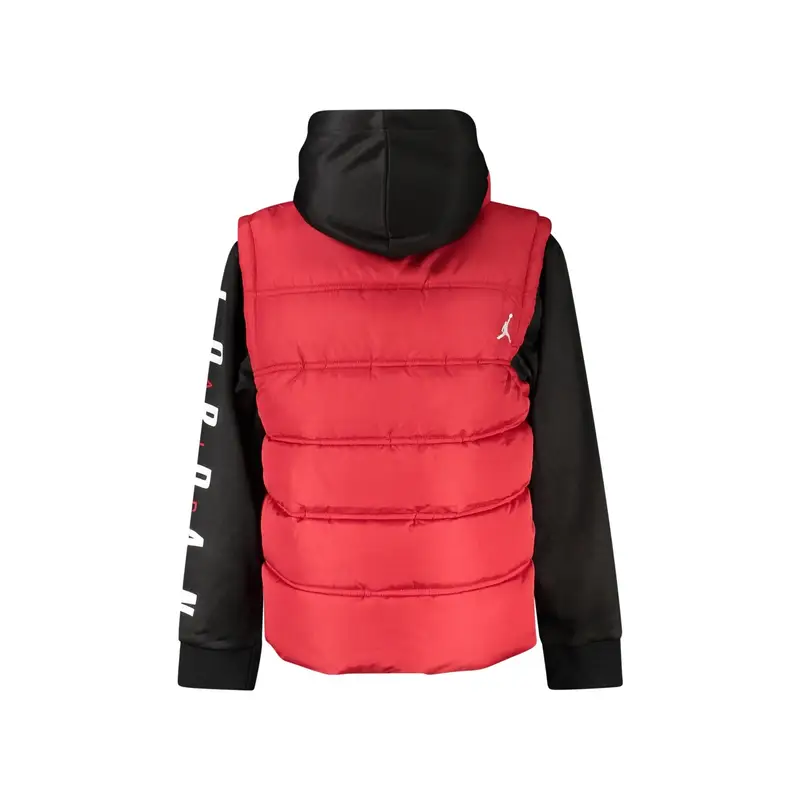 Jordan Giubbotto Uomo Rosso con Zip e Cappuccio miniatura 2