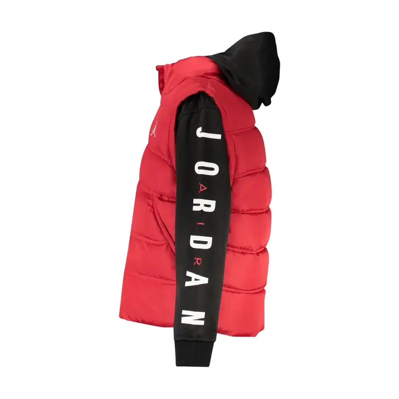 Jordan Giubbotto Uomo Rosso con Zip e Cappuccio miniatura 3