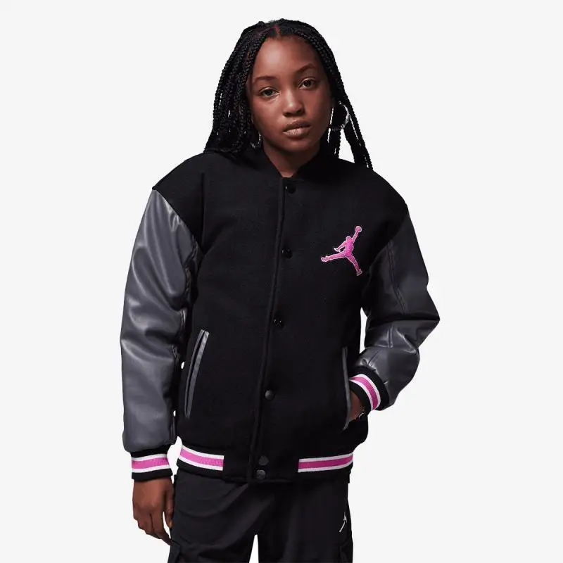 Giubbotto ragazza jordan varsity - nero/fucsia | Jordan