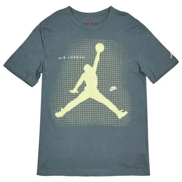 Jumpman Grid Blur Bambini - Magliette Grigio - di cotone Grey