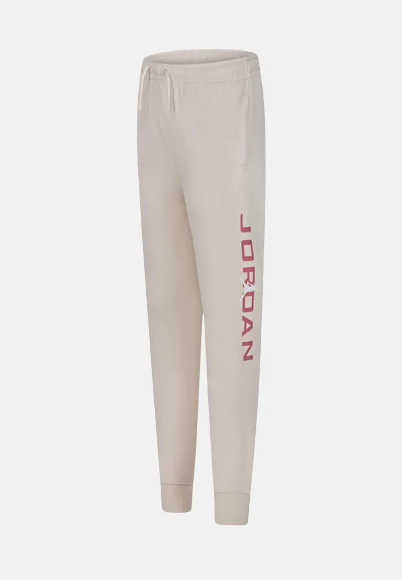 JORDAN Pantalone sportivo Baseline French Terry panna per bambino e bambina