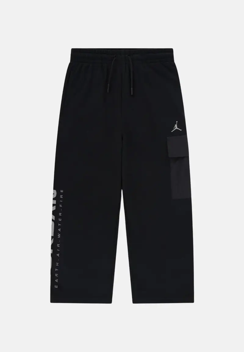 Pantalone sportivo French Terry nero per bambino e bambina