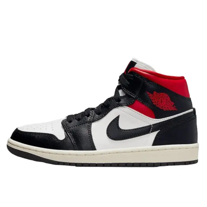 Scarpe 1 Mid Black Gym Red | Jordan Rosso
