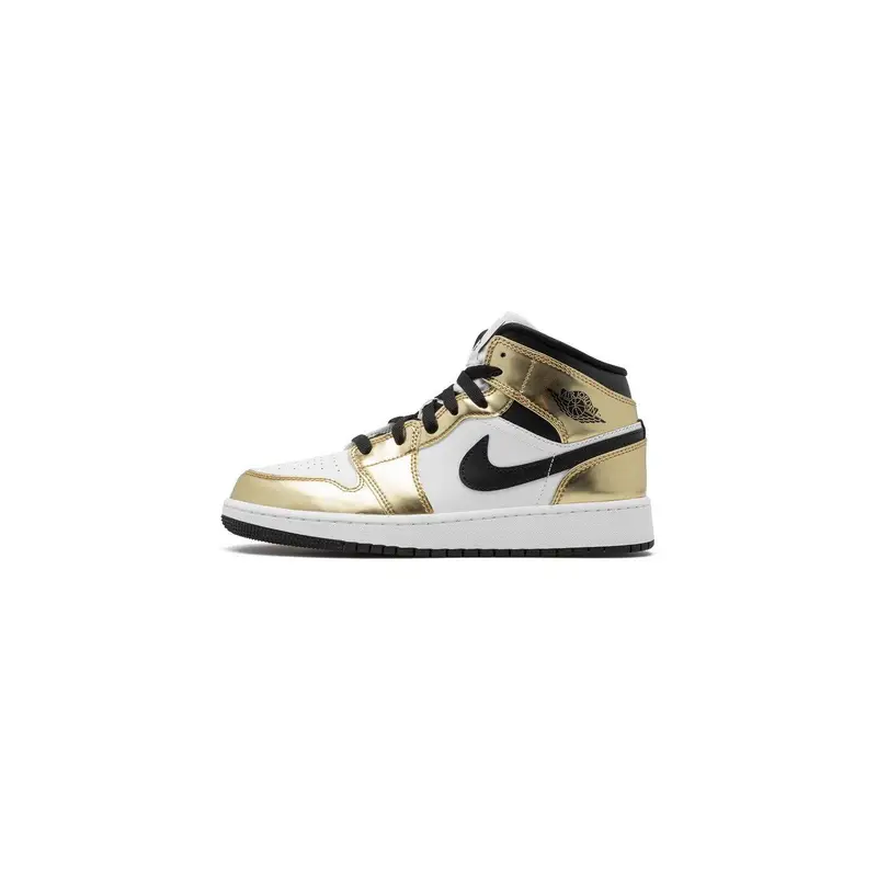 scarpe Air Jordan 1 Mid Metallic Gold Black White | Jordan Giallo