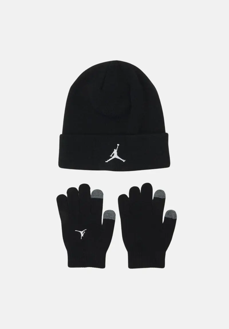 Set regalo Essentials composto da berretto e guanti nero per bambino e bambina