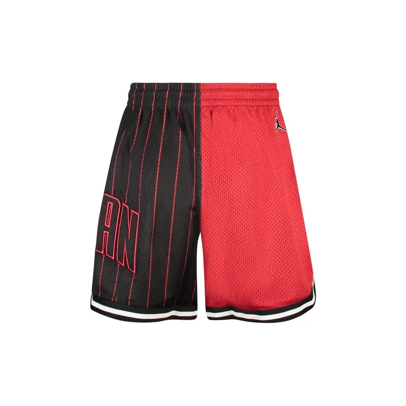 Jordan Short Uomo Rosso e Nero con Stampa Logo miniatura 2