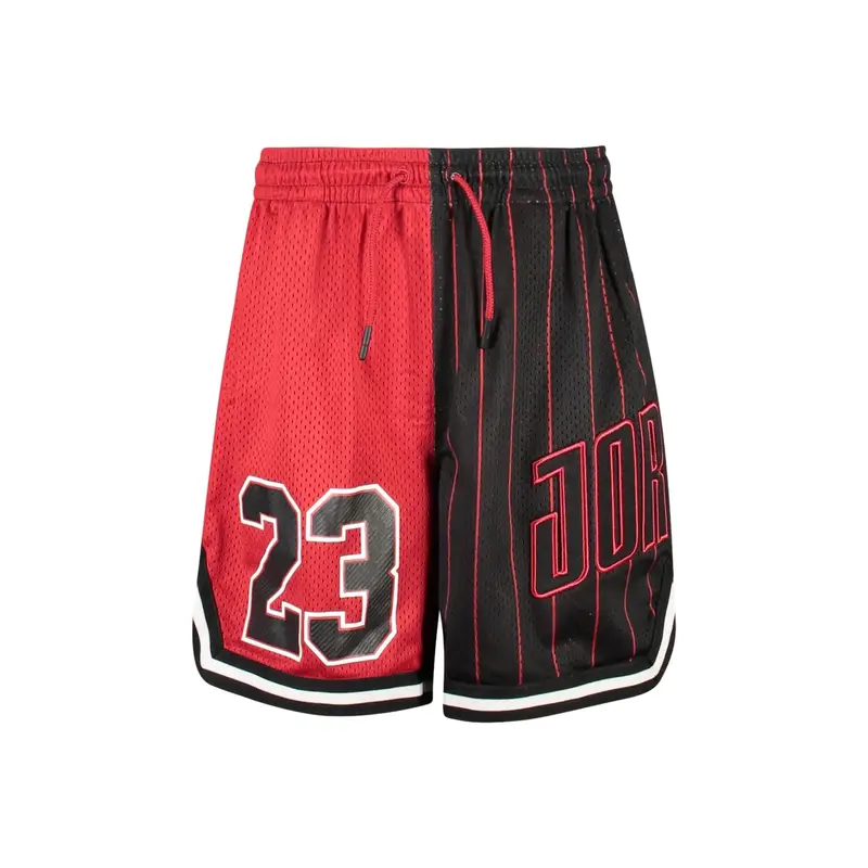 Jordan Short Uomo Rosso e Nero con Stampa Logo